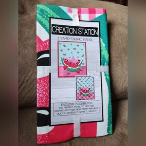 Fabric Panel Yard Watermelons NWT Green Red